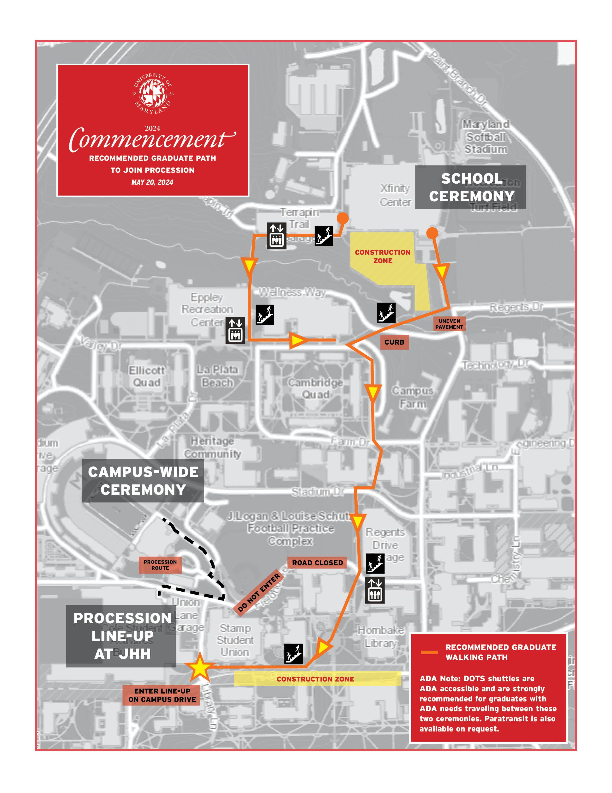 2024 Xfinity Center to SECU Graduate Path