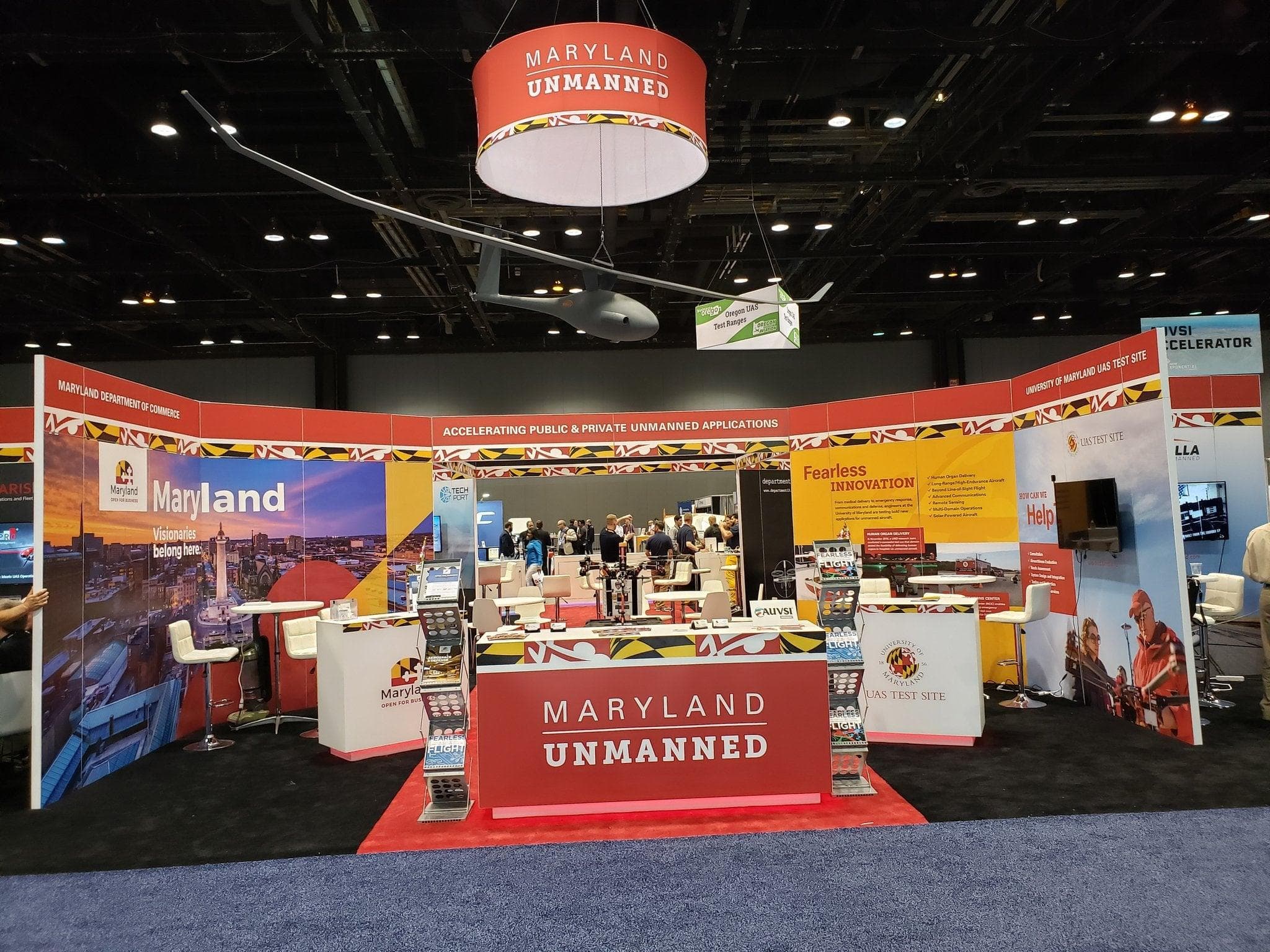 Maryland Unmanned booth during a convention