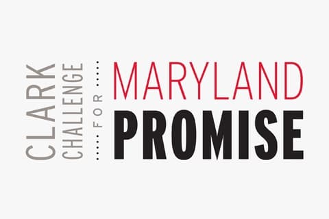 Light gray background with the words 'Clark Challenge for Maryland Promise'